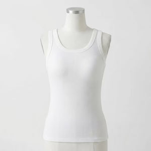 Rosie's Ribbed Cotton Built-in Bra Tank