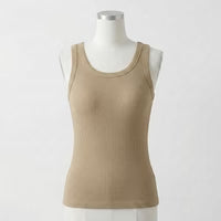 Rosie's Ribbed Cotton Built-in Bra Tank