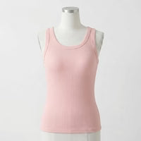 Rosie's Ribbed Cotton Built-in Bra Tank