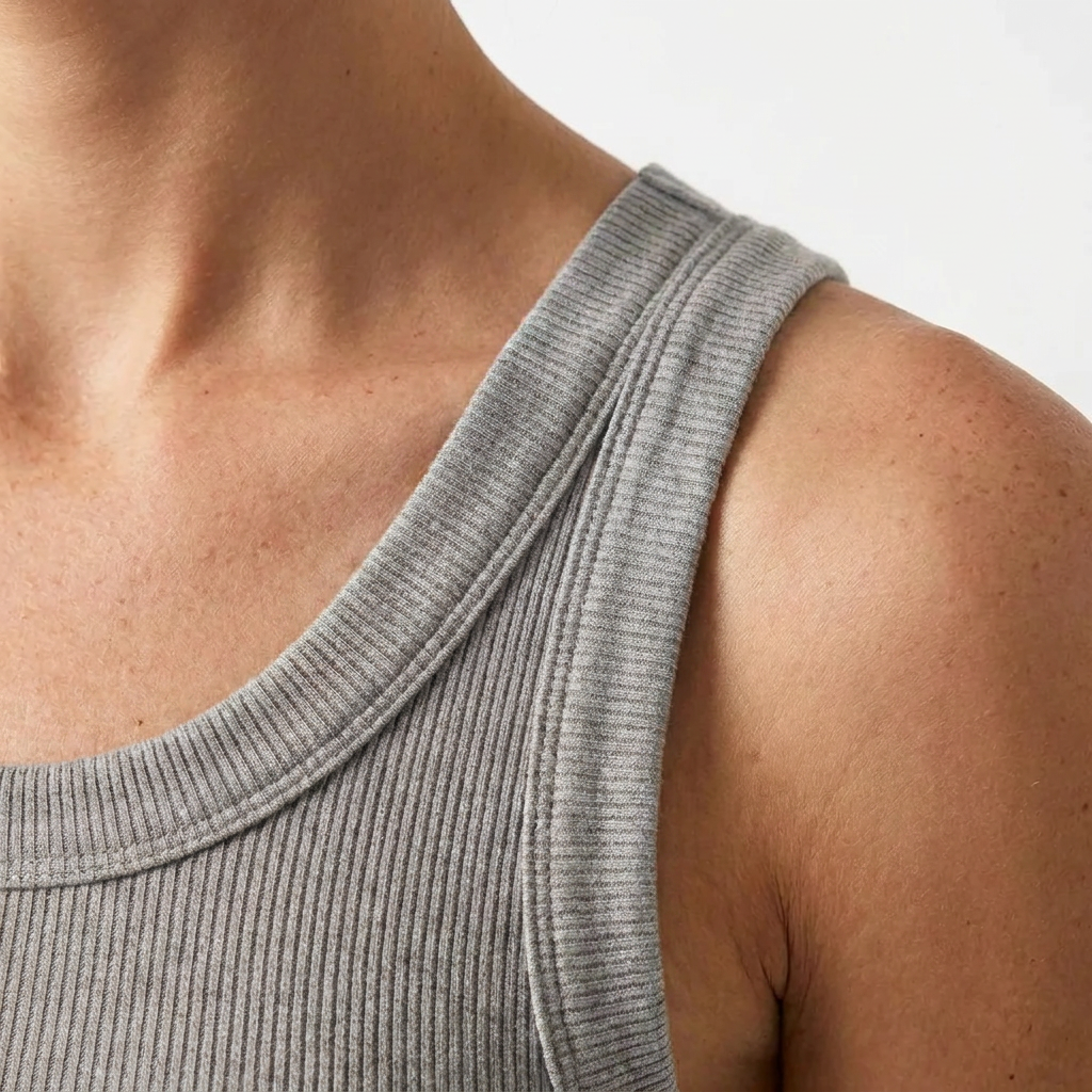 Rosie's Ribbed Cotton Built-in Bra Tank