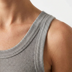 Rosie's Ribbed Cotton Built-in Bra Tank